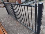 B&G Dubbele Poort Zwart 3,4 x 1,3 meter 3 sets., Ophalen, Met poort, Gebruikt, Spijlenhekwerk