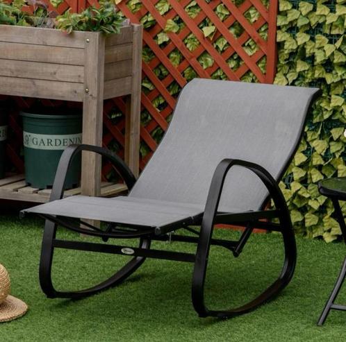 Schommelstoel Gegalvaniseerd Metaal 90cm x 64cm x 96.5cm, Tuin en Terras, Tuinstoelen, Nieuw, Ophalen