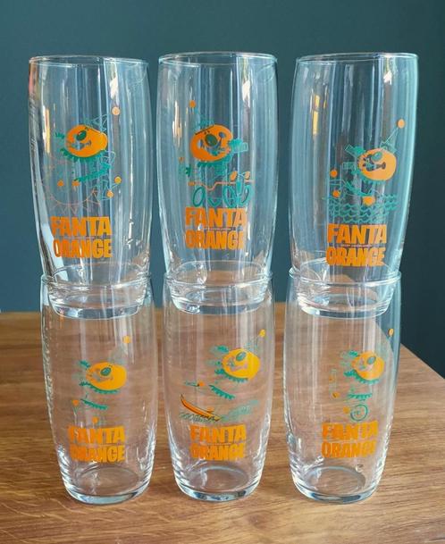 6 vintage Fanta glaasjes, Verzamelen, Glas en Borrelglaasjes, Zo goed als nieuw, Borrel- of Shotglas, Ophalen of Verzenden