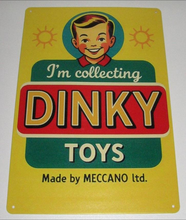 DINKY TOY : Metalen Bord - I'm Collecting Dinky Toys, Verzamelen, Merken en Reclamevoorwerpen, Nieuw, Reclamebord, Verzenden