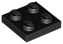 Lego plaatjes/ plates 2x2 zwart 4 stuks (new), Ophalen of Verzenden, Nieuw, Losse stenen, Lego