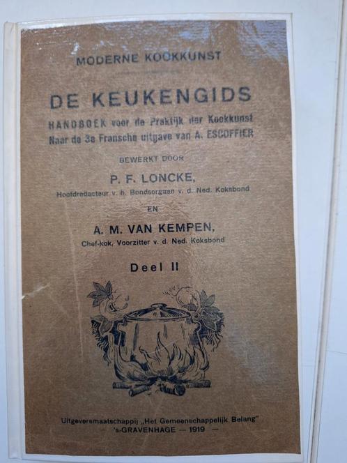 De Keukengids Deel II - 1919 - Escoffier, Boeken, Kookboeken, Gelezen, Hoofdgerechten, Overige typen, Europa, Ophalen of Verzenden