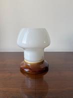 Vintage tafellamp Keramiek-Opaalglas- jaren 70, Huis en Inrichting, Lampen | Tafellampen, Ophalen, Gebruikt, Mid Century - Vintage