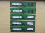 5x Micron 4GB PC4-19200 DDR4-2400MHz non-ECC Unbuffered CL17, Computers en Software, RAM geheugen, DDR4, 2400 MHz, Ophalen of Verzenden