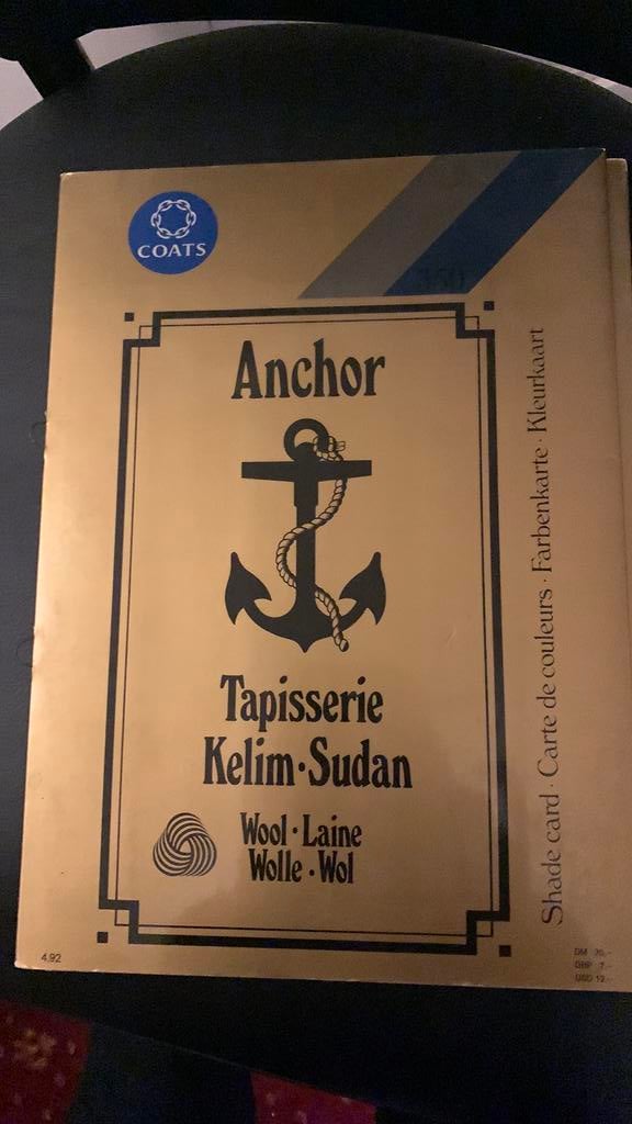 Staalkaart anchor tapisserie kelim sudan, Ophalen of Verzenden, Zo goed als nieuw, Borduurgaren of Zijde