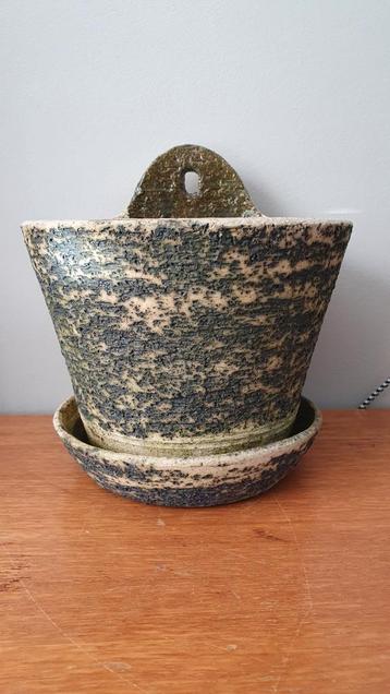 Vintage berkenbast hangpot / wandspot / plantenpot  beschikbaar voor biedingen