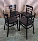 40 x Houten cafestoelen zwart cafe bistro stoelen horeca, Huis en Inrichting, Ophalen of Verzenden, Zo goed als nieuw, Zwart, Vijf, Zes of meer stoelen