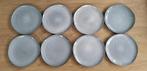 8 Blauwe Ottawa Dinerborden - Blokker, Huis en Inrichting, Keuken | Servies, Ophalen, Gebruikt, Keramiek, Bord(en)
