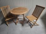 Nieuw Bistro setje, Tuin en Terras, Tuinsets en Loungesets, Ophalen of Verzenden, Nieuw, Teakhout, 2 zitplaatsen