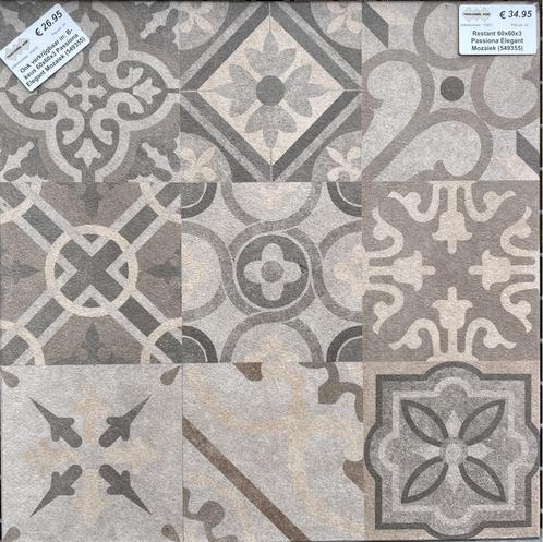 B-keus terrastegel 60x60 Passiona Mozaiek, Tuin en Terras, Tegels en Klinkers, Nieuw, Terrastegels, Beton, 10 m² of meer, Gecoat