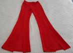 Flared broek rood maat s bershka broeken pantalon setje, Lang, Zo goed als nieuw, Maat 36 (S), Bershka