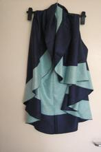Prachtige warme blauwe cashmere omslagdoek PASHMINA snazzeys, Kleding | Dames, Verzenden, Nieuw, Maat 46/48 (XL) of groter, Blauw