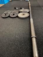Halterstang 10kg + 12kg gewichten, Ophalen, Gebruikt, Halterset