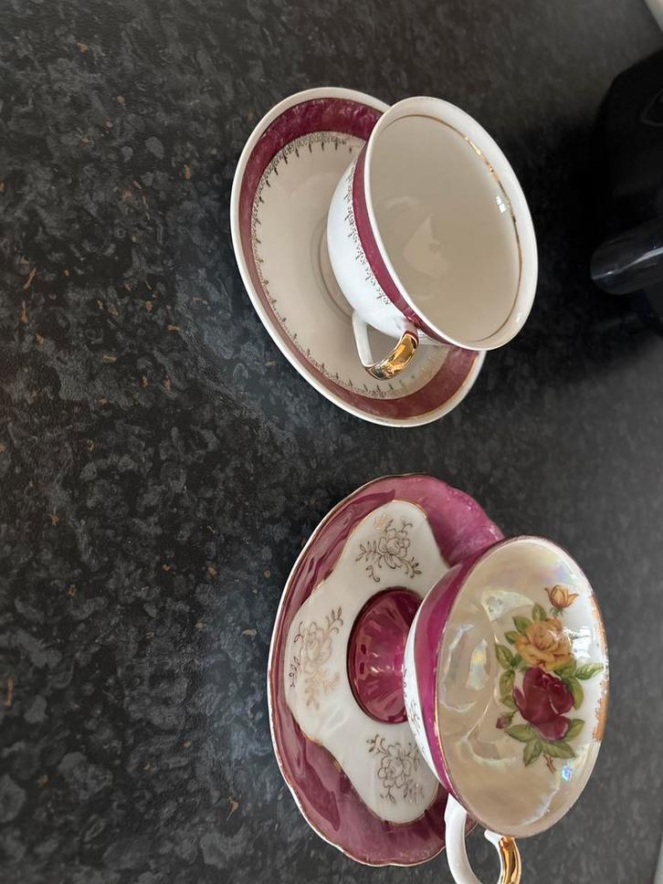 Theekopjes met Schotels - 2, Antiek en Kunst, Antiek | Servies los, Ophalen
