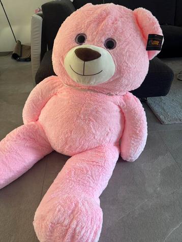 Roze teddybeer XXL beschikbaar voor biedingen
