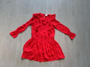 rood jurkje van Nik & Nik, maat 128   beschikbaar voor biedingen
