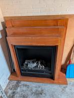 Voorzethaard van kersenhout met gelhaard., Huis en Inrichting, Haarden, Ophalen, Zo goed als nieuw, Vrijstaande haard, Houthaard