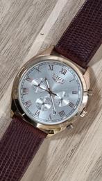 Stoer Heren quartz horloge (Lige), Overige merken, Leer, Staal, Polshorloge