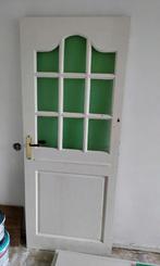 Binnendeur stomp groen glas 200 x 80 cm, Ophalen, Gebruikt, Binnendeur, 200 tot 215 cm
