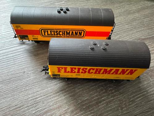 Fleischmann goederenwagens 2 stuks 10 euro, Hobby en Vrije tijd, Modeltreinen | H0, Zo goed als nieuw, Wagon, Gelijkstroom, Fleischmann