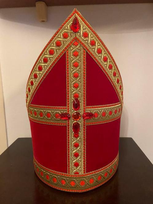 Sinterklaas mijter nieuw! Nu met gratis Sinterklaas ring!!!, Diversen, Sinterklaas, Nieuw, Ophalen of Verzenden