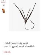 HKM borsttuig zwart met martingaal maat cob, met elastiek, Dieren en Toebehoren, Paarden en Pony's | Hoofdstellen en Tuigage, Nieuw