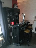Bar met tapzuil en achterkast, Ophalen of Verzenden, Gebruikt, Inclusief barstoelen