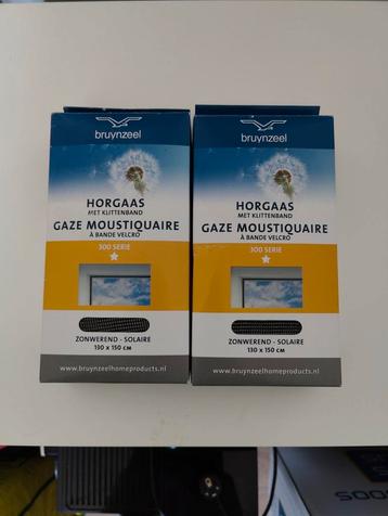 2x nieuw in doos Bruynzeel horgaas maat 130x150 cm zonwerend beschikbaar voor biedingen