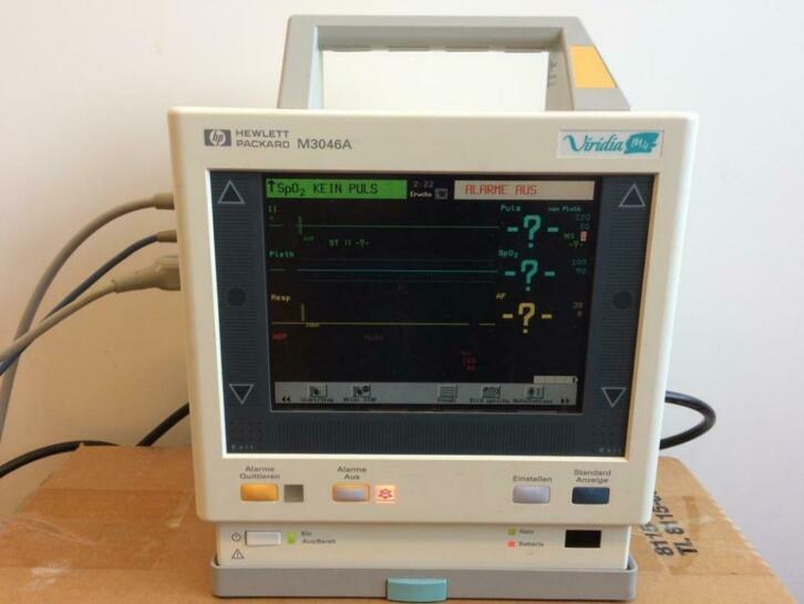 HPM3046A vital signs monitor met toebehoren, accu is slecht, Diversen, Braces, Gebruikt, Ophalen of Verzenden