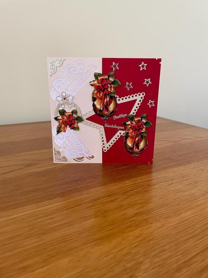 Kaartje kerst (92), Hobby en Vrije tijd, Kaarten | Zelfgemaakt, Nieuw, Kerst, Ophalen of Verzenden