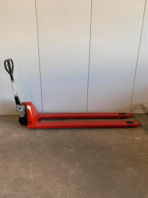Palletwagen / pompwagen 200cm extra lang handpalletwagen, Doe-het-zelf en Verbouw, Palletwagens en Pompwagens, Zo goed als nieuw