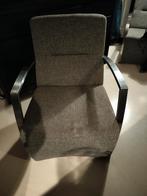 Gratis antraciete fauteuil - licht beschadigd, Huis en Inrichting, Stoelen, Ophalen, Gebruikt, Metaal, Eén