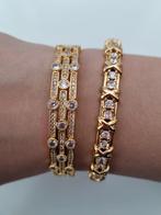 Nieuwe armbanden, goldplated roestvrijstaal, alle maten, Staal, Nieuw, Ophalen of Verzenden, Goud