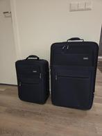Set van 2 koffers blauw, Sieraden, Tassen en Uiterlijk, Koffers, Ophalen, Gebruikt, Overige materialen, Uitschuifbare handgreep