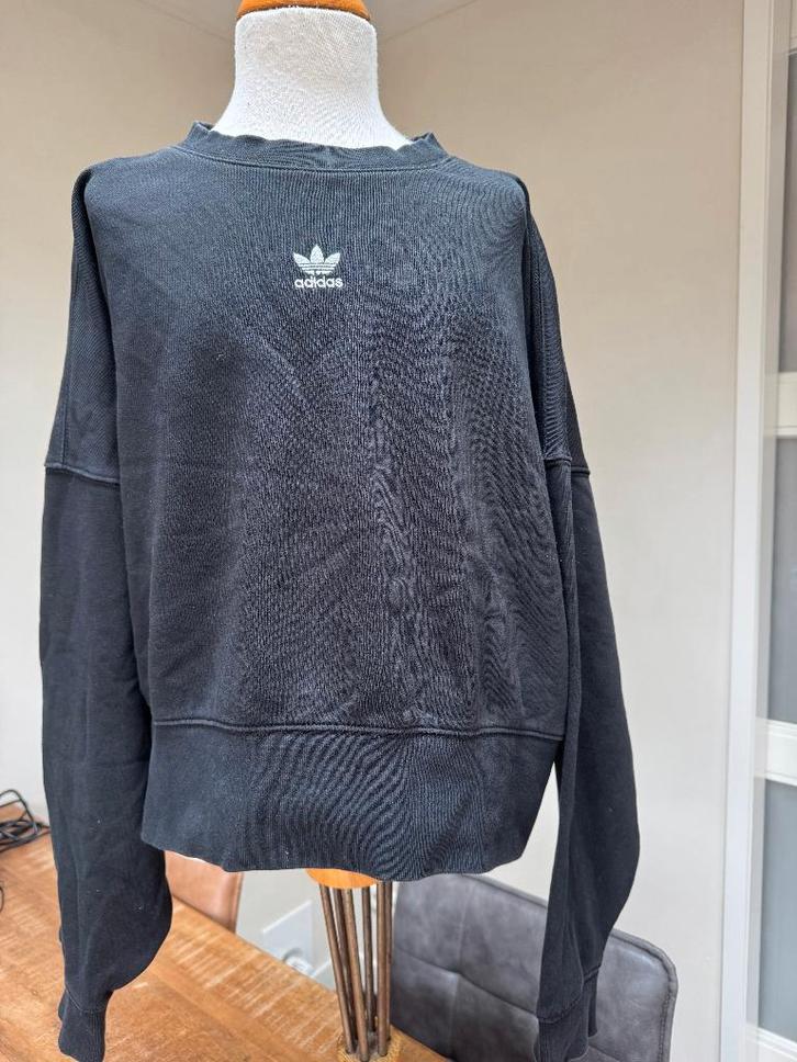 ADIDAS sweater zwart nette staat maat XXS (32) DN, Kleding | Dames, Truien en Vesten, Gedragen, Maat 34 (XS) of kleiner, Zwart