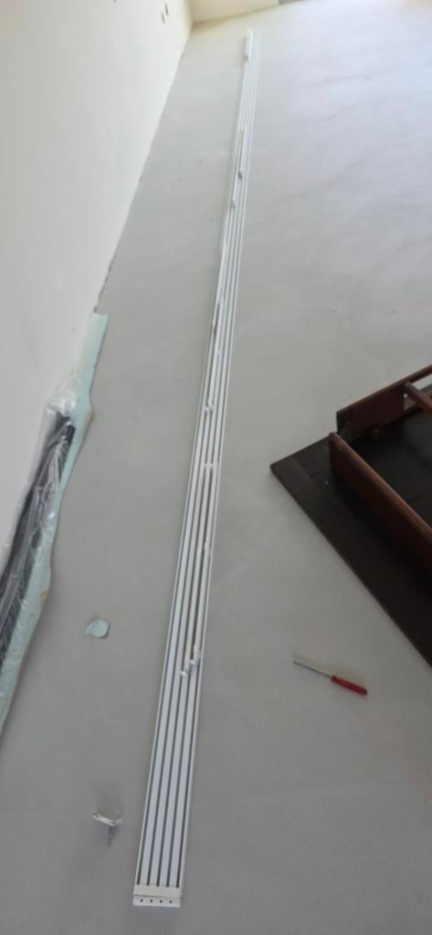 Ophangrails inclusief paneelgordijnen, Ophalen, 200 cm of meer, Zo goed als nieuw, 200 cm of meer