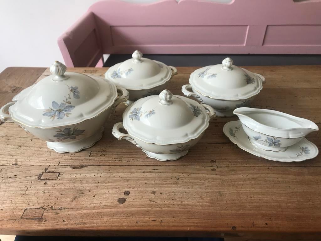Vintage Porseleinen Soepterrines en Sauskom, Ophalen