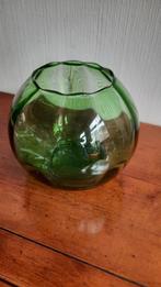 Art deco vaas uranium groen glas stijl copier/boom ca 1930, Ophalen of Verzenden