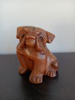 Houtsnijwerk Bulldog puppy, Ophalen of Verzenden