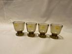 Retro Set van 4 Luminarc France eierdopjes, Ophalen, Gebruikt, Overige typen, Glas