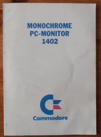 Commodore Monochrome PC-Monitor 1402 handleiding, Computers en Software, Ophalen of Verzenden, Commodore