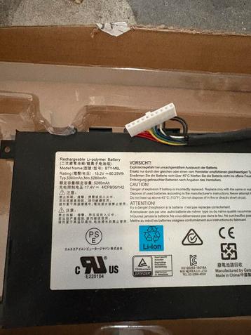 MSI BTY-M6L Laptop Accu – 15.2V 5280mAh (80.25Wh) beschikbaar voor biedingen