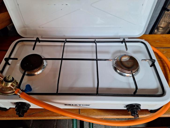 Brixton Camping Gasfornuis - 2 pits, Caravans en Kamperen, Kampeeraccessoires, Gebruikt, Ophalen