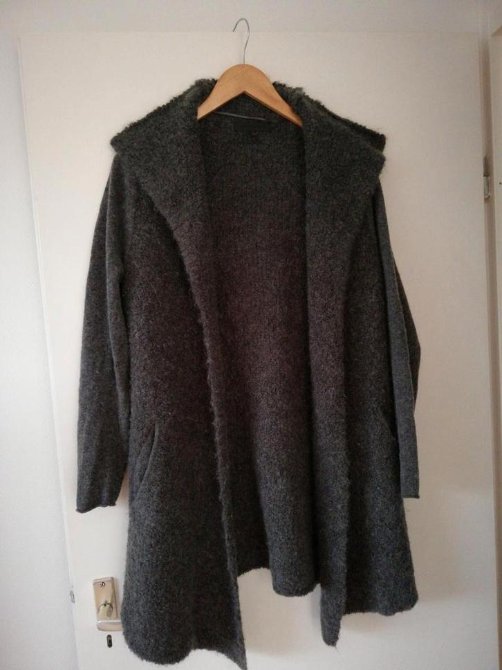 Lang vest Maison Cinqcent donker grijs wol mix maat M/38, Kleding | Dames, Truien en Vesten, Zo goed als nieuw, Maat 38/40 (M)