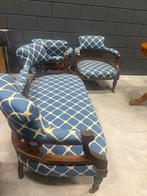 Prachtig empire style bankje met 2 bijpassende fauteuiltjes, Antiek en Kunst, Antiek | Meubels | Stoelen en Banken, Ophalen
