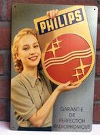 Retro PHILIPS Radio Reclame Metalen Reclamebord plaat, Verzamelen, Ophalen of Verzenden, Nieuw, Reclamebord