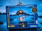 Clementoni fluorescent puzzel 'Le Mont Saint-Michel', Ophalen, 500 t/m 1500 stukjes, Zo goed als nieuw, Legpuzzel