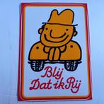 Leuke oude sticker.   Blij dat ik Rij., Verzamelen, Stickers, Ophalen of Verzenden, Zo goed als nieuw, Overige typen