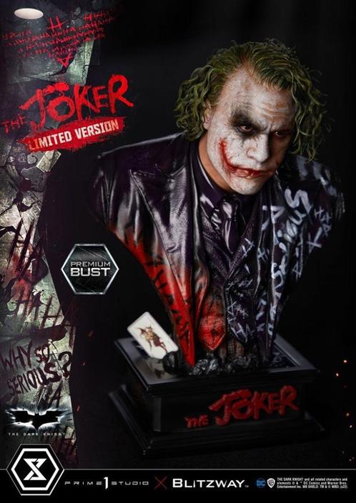 The Dark Knight Premium Bust The Joker Limited Version 26 cm, Verzamelen, Film en Tv, Nieuw, Film, Beeldje, Replica of Model, Ophalen of Verzenden