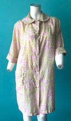 Vintage jaren 70 nachthemd geel/roze maat L, Vintage, Ophalen of Verzenden, Gedragen, Maat 42/44 (L)